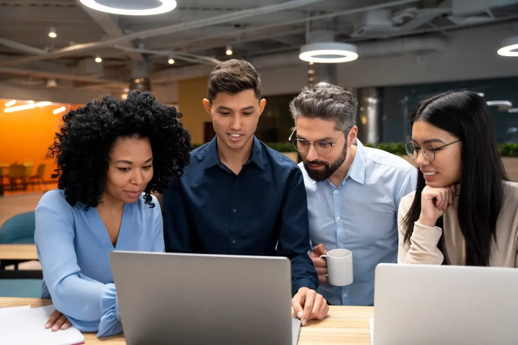 professionl ateam in offiice for leads on laptops